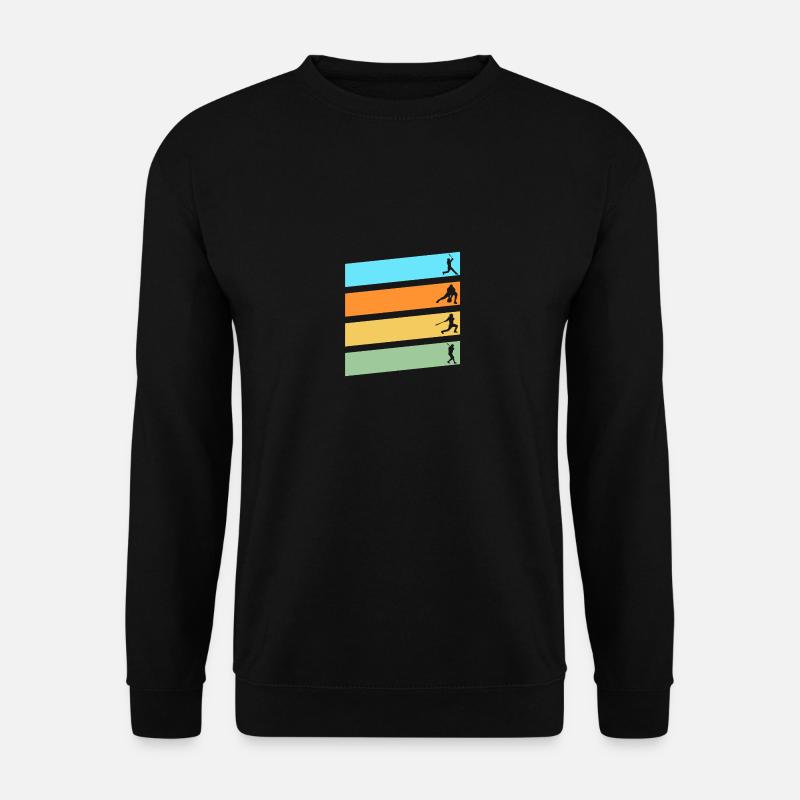 Baseballspieler Baseball - Unisex Pullover - Schwarz