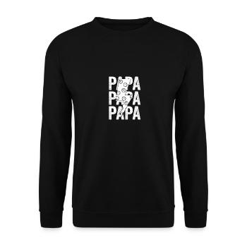 Basketballspieler Vater Papa Basketball - Unisex Pullover - Schwarz - Vorne - Alina (178cm) & Michal (187cm)