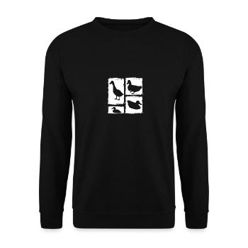 Ducks - Unisex Sweatshirt - black - Front - Alina (178cm) & Michal (187cm)