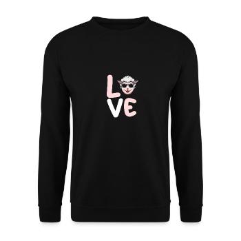 Schäfer Schaf - Unisex Pullover - Schwarz - Vorne - Alina (178cm) & Michal (187cm)