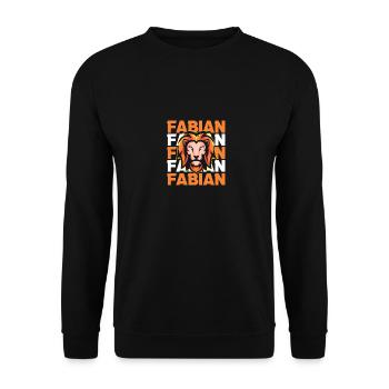 Leo Fabian - Unisex Sweatshirt - black - Front - Alina (178cm) & Michal (187cm)