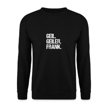 Frank - Unisex Sweatshirt - black - Front - Alina (178cm) & Michal (187cm)