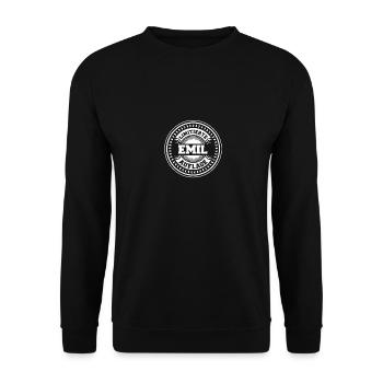 Emil - Unisex Pullover - Schwarz - Vorne - Alina (178cm) & Michal (187cm)