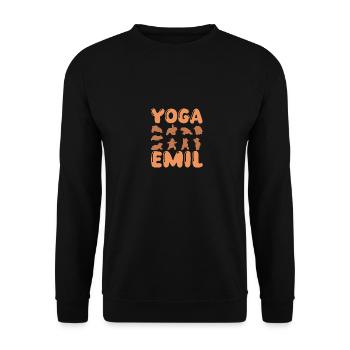 Yoga pour chat Emil - Sweat-shirt Unisexe - noir - Devant - Alina (178cm) & Michal (187cm)