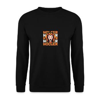 Leo Holger - Sweat-shirt Unisexe - noir - Devant - Alina (178cm) & Michal (187cm)