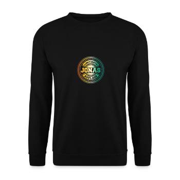 Jonas - Unisex Pullover - Schwarz - Vorne - Alina (178cm) & Michal (187cm)