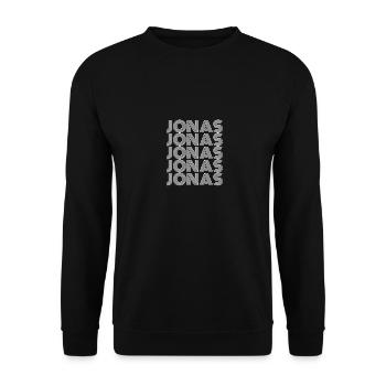 Jonas - Unisex Pullover - Schwarz - Vorne - Alina (178cm) & Michal (187cm)