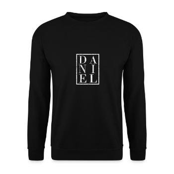 Daniel - Unisex Sweatshirt - black - Front - Alina (178cm) & Michal (187cm)