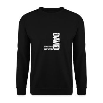 David - Unisex Sweatshirt - black - Front - Alina (178cm) & Michal (187cm)
