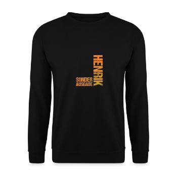 Henrik - Unisex Pullover - Schwarz - Vorne - Alina (178cm) & Michal (187cm)