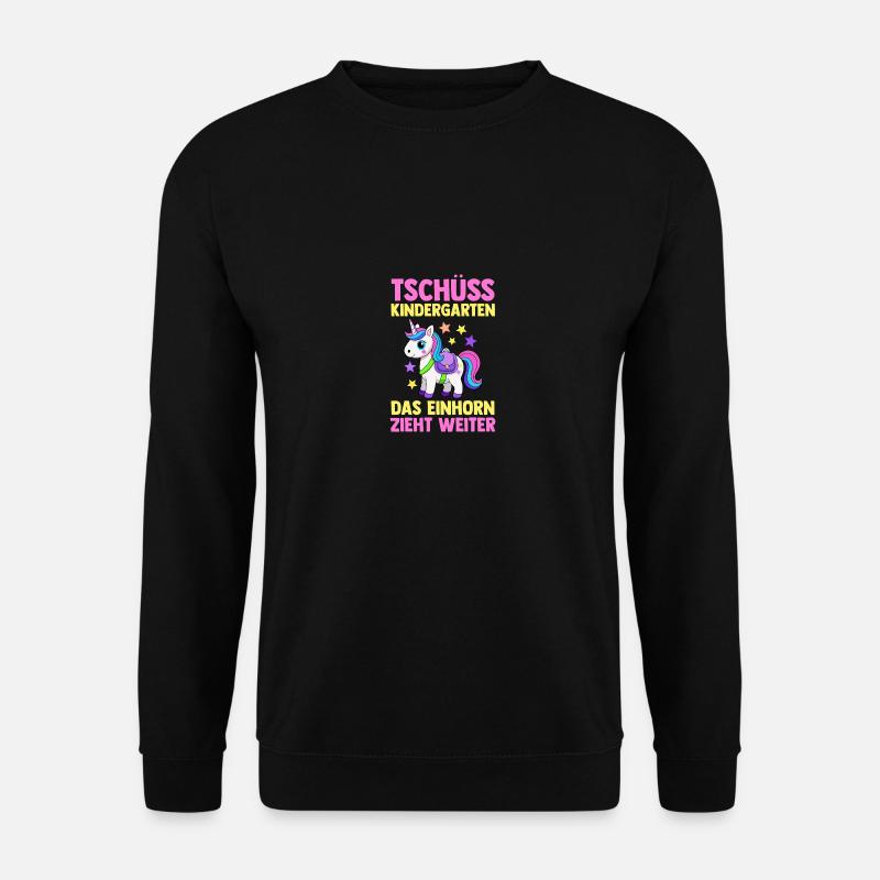 Kita Abgänger Einschulung Einhorn Schulkind - Unisex Pullover - Schwarz