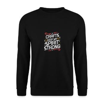 Crafts Keep My Spirit Strong Design for Beer - Unisex Sweatshirt - black - Front - Alina (178cm) & Michal (187cm)