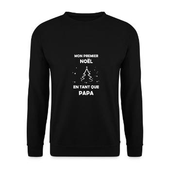 Mon premier noël en tant que papa - Sweat-shirt Unisexe - noir - Devant - Alina (178cm) & Michal (187cm)