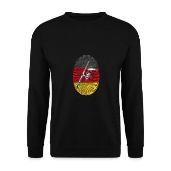 Angler Fishing - Unisex Sweatshirt - black - Front - Alina (178cm) & Michal (187cm)