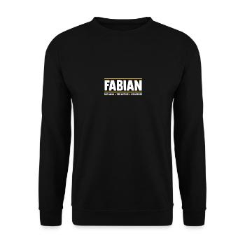 Fabian - Unisex Sweatshirt - black - Front - Alina (178cm) & Michal (187cm)