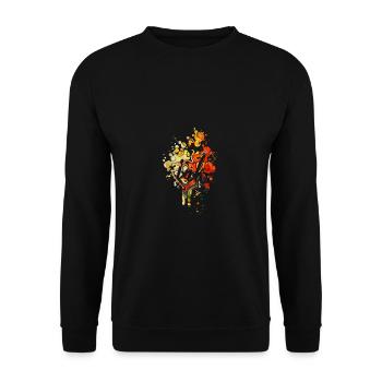 Blob d'encre couleur - Design Premium - Sweat-shirt Unisexe - noir - Devant - Alina (178cm) & Michal (187cm)