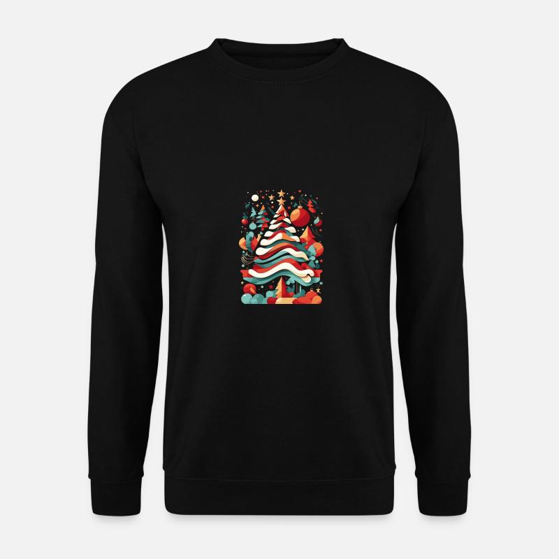 Abstract christmas tree - Unisex Pullover - Schwarz