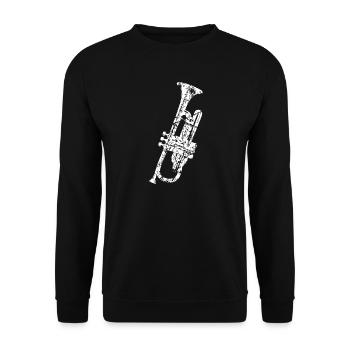 Trumpet (Vintage White) - Unisex Sweatshirt - black - Front - Alina (178cm) & Michal (187cm)