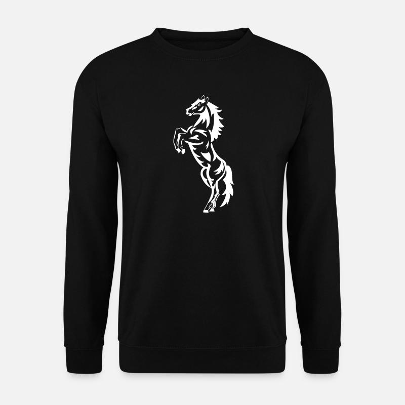 Pferd, Reiten, Reiter, Pferde - Unisex Pullover - Schwarz