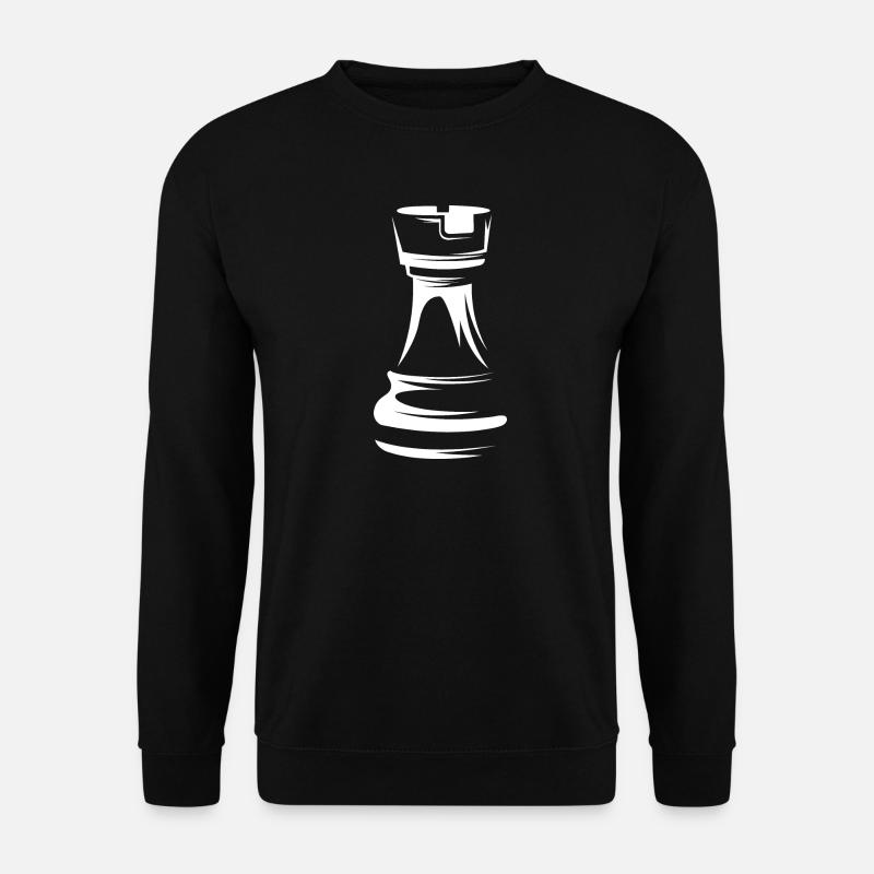chess rook schach turm figur symbol Verein icon - Unisex Pullover - Schwarz