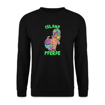 Chevaux Poney Chevaux islandais Citation islandaise Fan de chevaux - Sweat-shirt Unisexe - noir - Devant - Alina (178cm) & Michal (187cm)