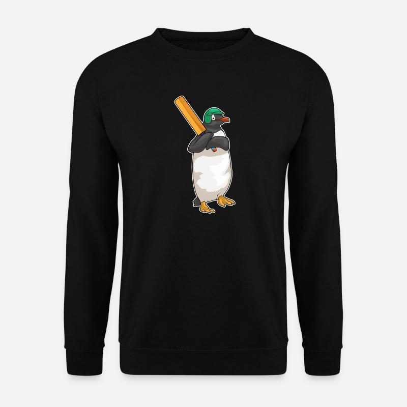 Penguin Cricket Cricket Bat - Sweat-shirt Unisexe - noir
