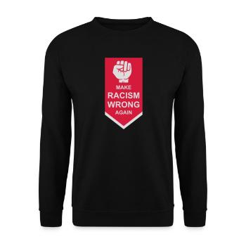 Rendre le racisme répréhensible - Sweat-shirt Unisexe - noir - Devant - Alina (178cm) & Michal (187cm)