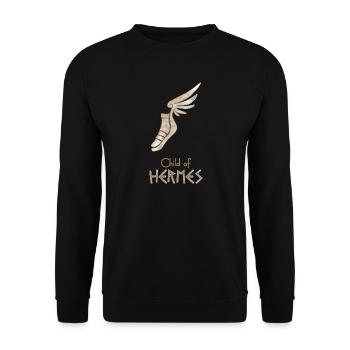 Child of Hermes – Percy Jackson inspired design - Unisex Sweatshirt - black - Front - Alina (178cm) & Michal (187cm)