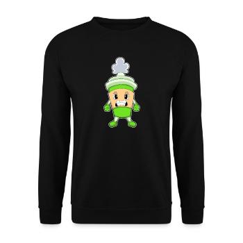 Coffee to go Becher - Unisex Pullover - Schwarz - Vorne - Alina (178cm) & Michal (187cm)