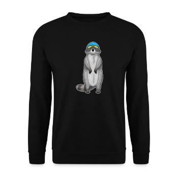 Été pour la baignée de natation des ratons laveurs - Sweat-shirt Unisexe - noir - Devant - Alina (178cm) & Michal (187cm)