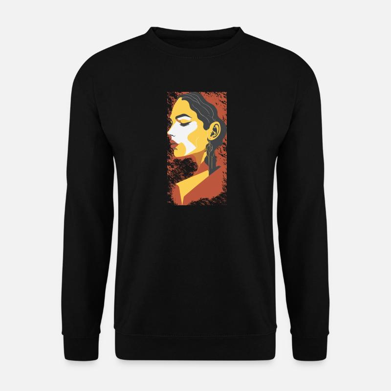 Geometrisches Sommerporträt - Unisex Pullover - Schwarz