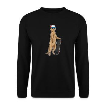 Suricate Skater Skateboard Sport - Sweat-shirt Unisexe - noir - Devant - Alina (178cm) & Michal (187cm)
