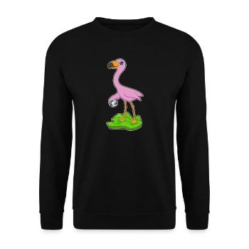 Flamingo Handballspieler Handball - Unisex Pullover - Schwarz - Vorne - Alina (178cm) & Michal (187cm)