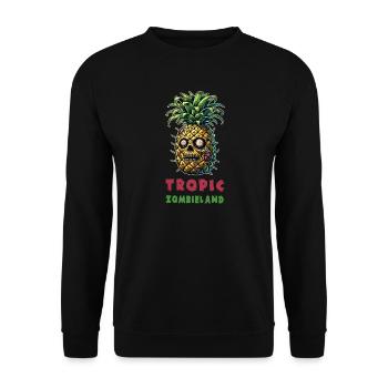 Tropic Zombieland pineapple - Unisex Sweatshirt - black - Front - Alina (178cm) & Michal (187cm)