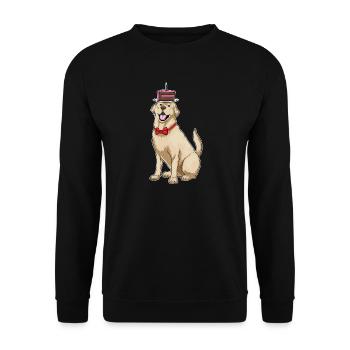 Gâteau d’anniversaire du Labrador - Sweat-shirt Unisexe - noir - Devant - Alina (178cm) & Michal (187cm)