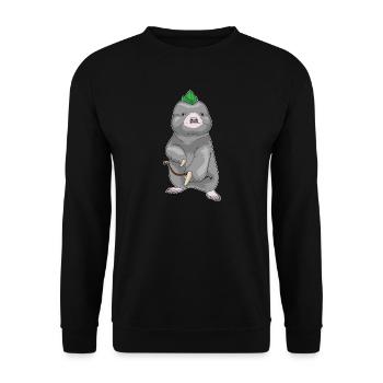 Mole Archer Bow - Unisex Sweatshirt - black - Front - Alina (178cm) & Michal (187cm)