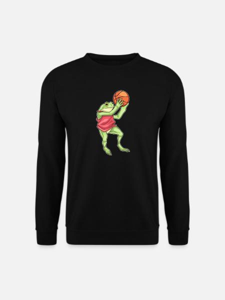 Frosch Basketballspieler Basketball - Unisex Pullover - Schwarz