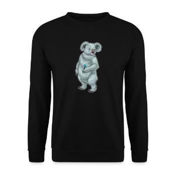 Koala Dart Dartpfeil - Unisex Sweatshirt - black - Front - Alina (178cm) & Michal (187cm)