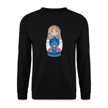 Matreshka / Matroshka / Matryoshka / Matryoshka - Unisex Sweatshirt - black - Front - Alina (178cm) & Michal (187cm)