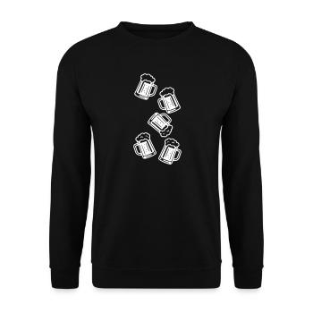 Beer Glass Beer Beer Mug Icon - Unisex Sweatshirt - black - Front - Alina (178cm) & Michal (187cm)