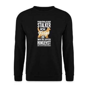 Golden Retriever Owner Owner Gift - Unisex Sweatshirt - black - Front - Alina (178cm) & Michal (187cm)