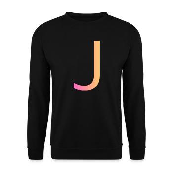J - Unisex Pullover - Schwarz - Vorne - Alina (178cm) & Michal (187cm)