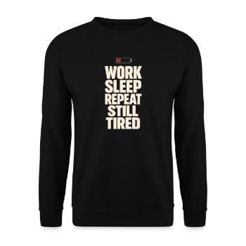 Burnt-out millennial, tired adult, - Unisex Sweatshirt - black - Front - Alina (178cm) & Michal (187cm)