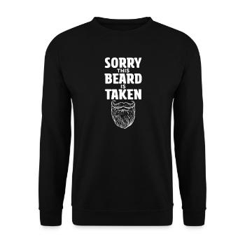 Sorry This Beard Is Taken - Unisex Sweatshirt - black - Front - Alina (178cm) & Michal (187cm)