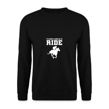 Toujours bon cadeau de cavalier de jour - Sweat-shirt Unisexe - noir - Devant - Alina (178cm) & Michal (187cm)