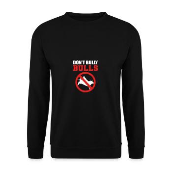 Bully Bulls Not Friendly Person Gift - Unisex Sweatshirt - black - Front - Alina (178cm) & Michal (187cm)