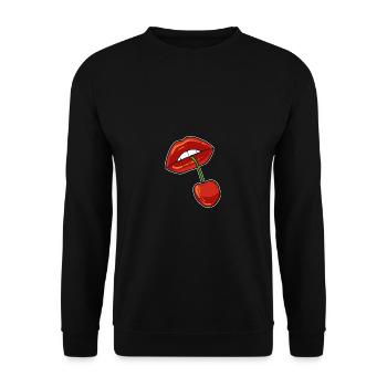 Kirschdessert mit Crackern Maskenbildner Gift - Unisex Pullover - Schwarz - Vorne - Alina (178cm) & Michal (187cm)