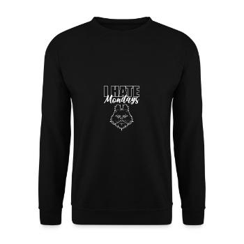 I hate montage pet lover gift - Unisex Sweatshirt - black - Front - Alina (178cm) & Michal (187cm)