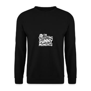 Sunny Summer Moments Vibes Summer Sun - Unisex Sweatshirt - black - Front - Alina (178cm) & Michal (187cm)