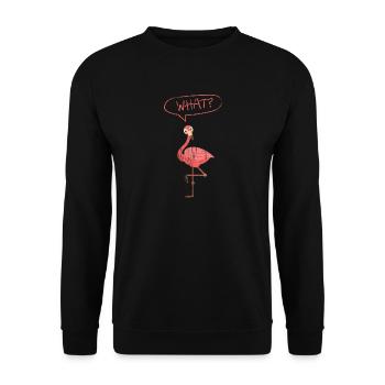flamingo - Unisex Sweatshirt - black - Front - Alina (178cm) & Michal (187cm)
